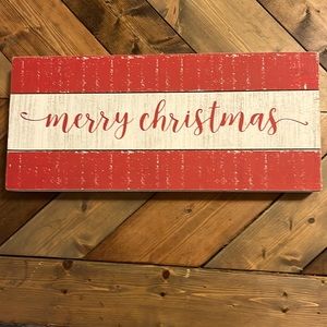 Pallet style Merry Christmas sign. 16”x17” NWT